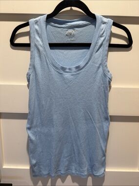 Classic Light Blue Scoop Neck Tank Top